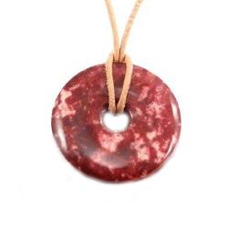 Thulit rot Edelstein Donut 4 cm