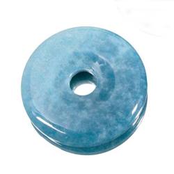 Lazulith Trolleit blau Edelstein Heilstein Donut Anhänger