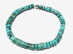 Türkis echt blaugrün Scheiben Stretch Armband Längen Wahl