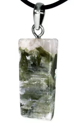 Turmalin grün Verdelith Edelstein Ketten Kristall Anhänger