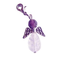 Wassermann Schutzengel Edelstein Charm Anhänger Amethyst Bergkristall