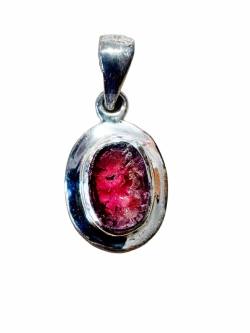 Wassermelonenturmalin Turmalin Edelstein Echtsilberanhänger RESTPOSTEN