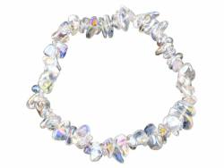 Angel Aura Bergkristall Edelstein Splitter Elastik Armband Stretcharmband irisierend