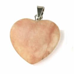 Eisenkiesel Hämatitquarz Quarz Herz Anhänger gelb Silberöse