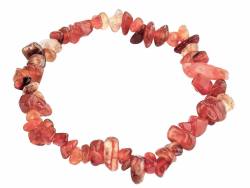 Karneol Carneol Edelstein orangerot Stretch Splitter Armband