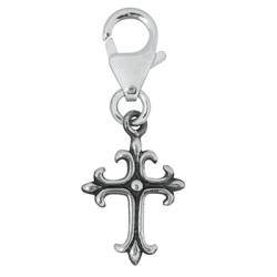 Kreuz gothic Charm Anhänger Echtsilber 925