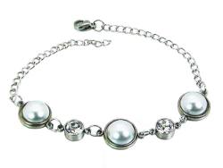 Edelstahl Armband mit Zirkonia