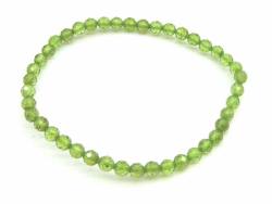 Peridot Olivin grün facettiert Elastik Edelstein Stretch Armband