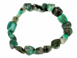 Smaragd grün Nugget Edelstein Stretch Armband