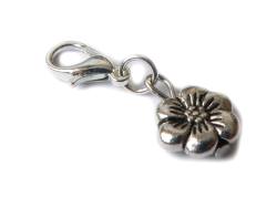 Blume Charm Anhänger Karabiner oder Handyband