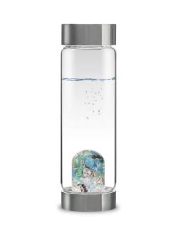 Trinkflasche ViA | LEBENSKRAFT Smaragd · Aquamarin · Rauchquarz · Bergkristall