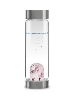 Trinkflasche | LIEBE & LEIDENSCHAFT Rosenquarz · Granat · Mondstein · Bergkristall