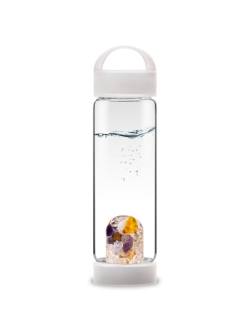 ViA | PRANA WHITE Amethyst - Versteinertes Holz - Chalcedon - Bernstein - Bergkristall
