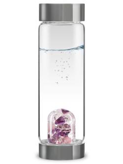 Trinkflasche ViA | WELLNESS Amethyst - Rosenquarz - Bergkristall